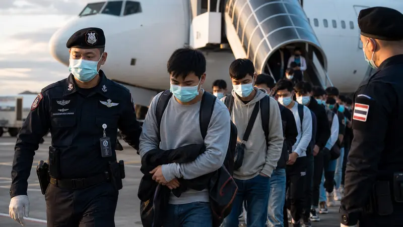 Laos Pulangkan 41 Tenaga Kerja Thailand Terkait Perjudian Online