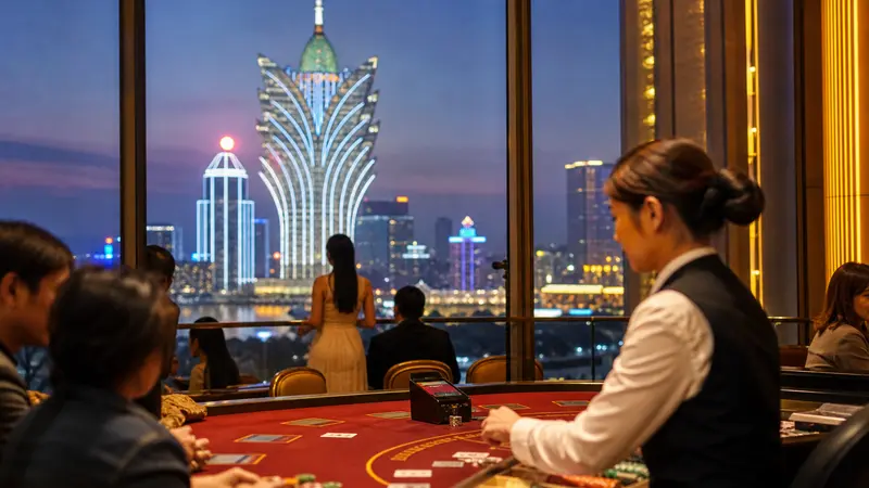 Pendapatan Kasino Macau Juli Naik Dibanding Juni Meski Alami Penurunan Tahunan